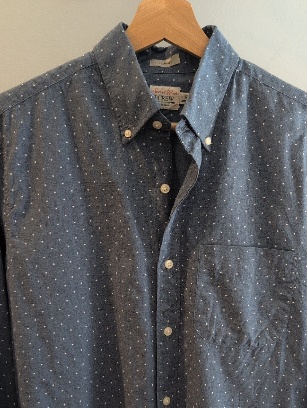 J. Crew Men's Small Secret Wash Classic Fit Long Sleeve Shirt Style #BN126 - Picture 4 of 13